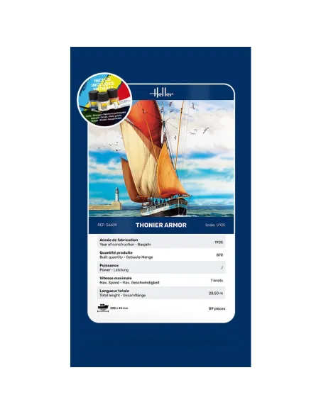 Thonier Armor 1/12 - Maquette de bateau - Starter Kit - Heller 56609 Thonier Armor 1/12 - Maquette de bateau - Starter Kit - Heller 56609