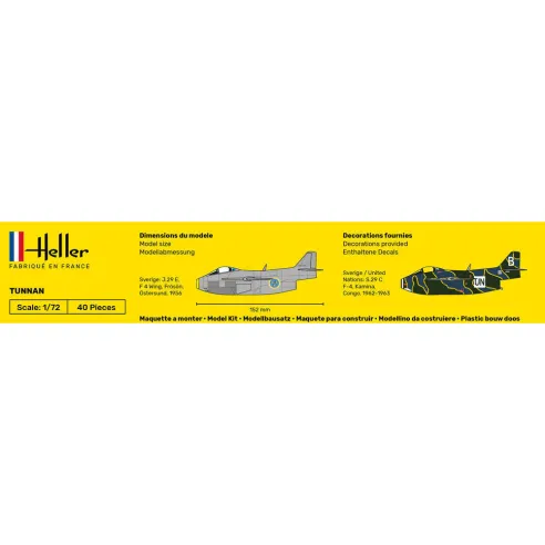 Maquette avion Tunnan 1:72 - Starter Kit - Heller 56260