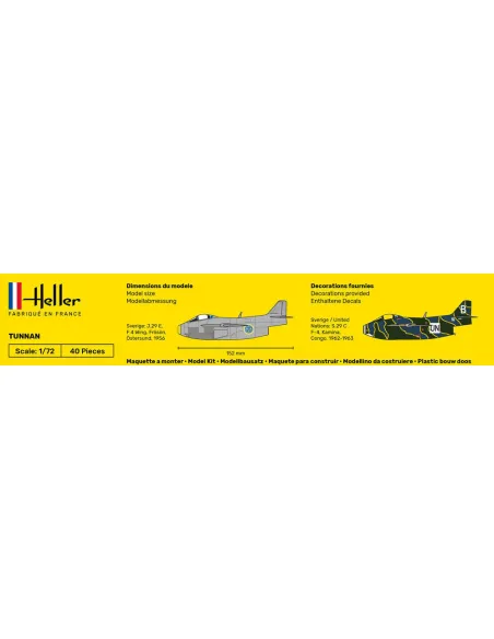 Maquette avion Tunnan 1:72 - Starter Kit - Heller 56260