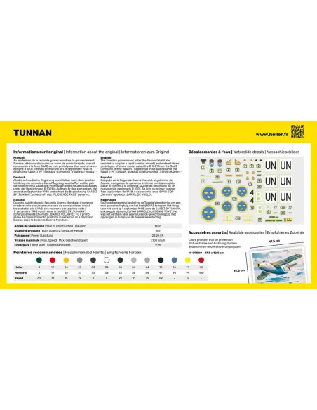 Maquette avion Tunnan 1:72 - Starter Kit - Heller 56260