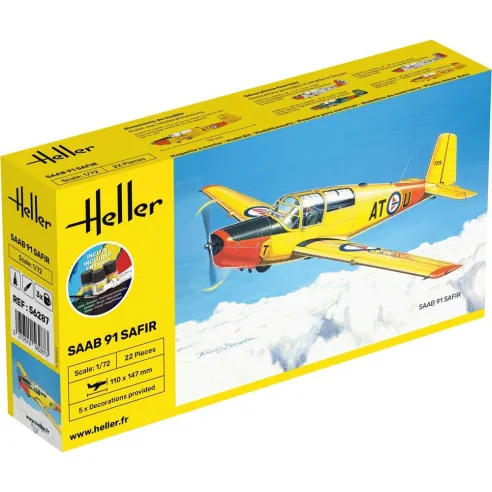 Maquette avion Safir 91 1:72 - Starter Kit - Heller 56287