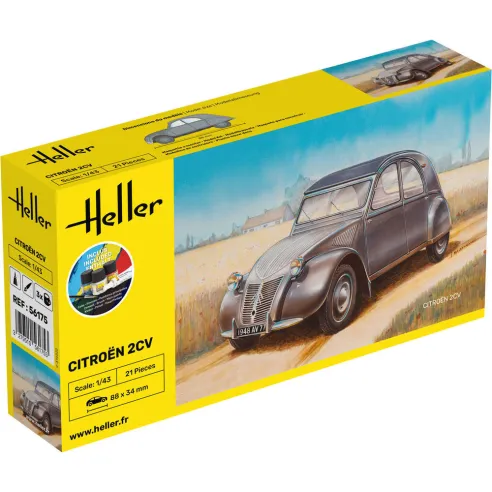 Maquette voiture Citroen 2 Cv 1:43 - Starter Kit - Heller 56175