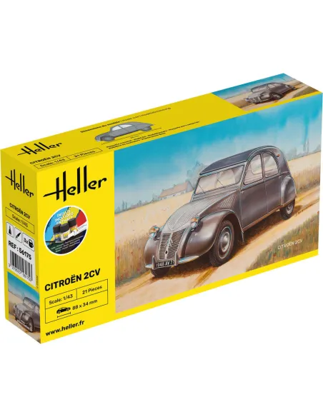 Maquette voiture Citroen 2 Cv 1:43 - Starter Kit - Heller 56175