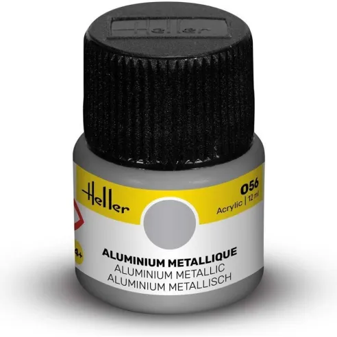 Peinture Acrylique 056 aluminium 12ml - Heller 9056