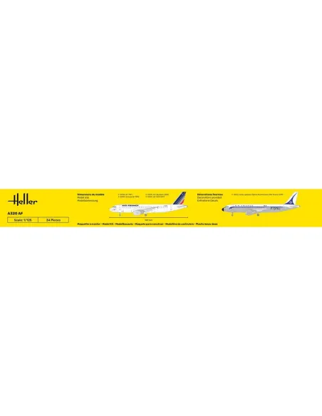 Maquette avion A-320 Af 1:125 - Starter Kit - Heller 56448