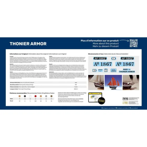 Thonier Armor 1/12 - Maquette de bateau - Starter Kit - Heller 56609