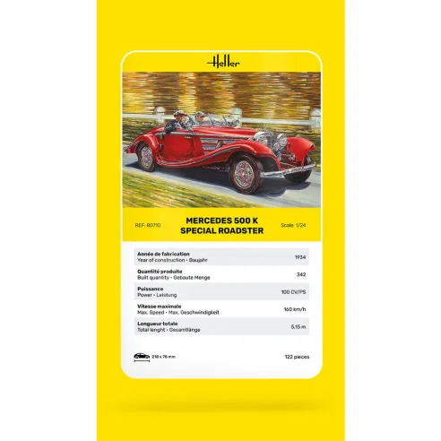 Maquette voiture 500 K Special Roadster 1:24 - Heller 80710