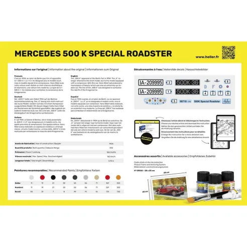 Maquette voiture 500 K Special Roadster 1:24 - Heller 80710