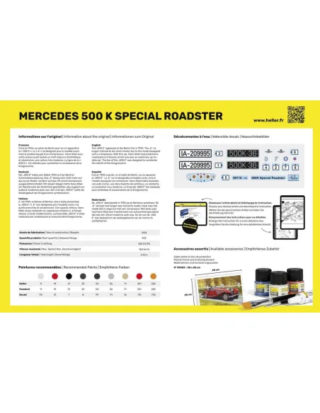 Maquette voiture 500 K Special Roadster 1:24 - Heller 80710