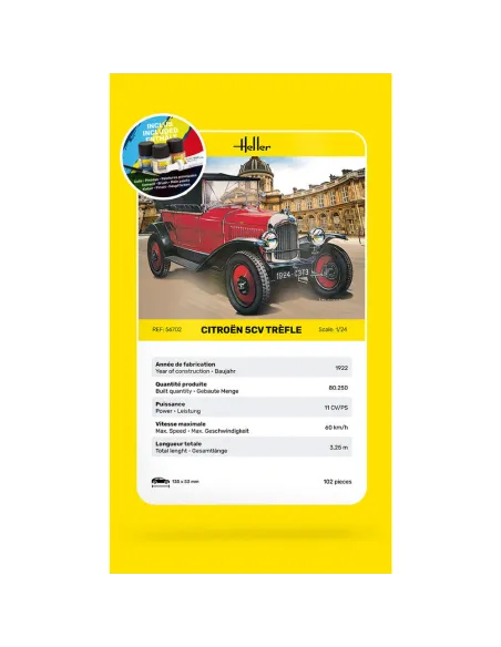 Maquette voiture Citroen Trefle 1:24 - Starter Kit - Heller 56702
