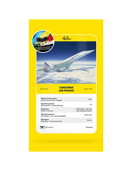 Maquette avion Concorde 1:125 - Starter Kit - Heller 56445