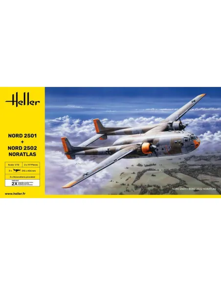 Maquette avion Nord2501 + Nord 2502 "Noratlas" Twinset 1:72 - Heller 85374
