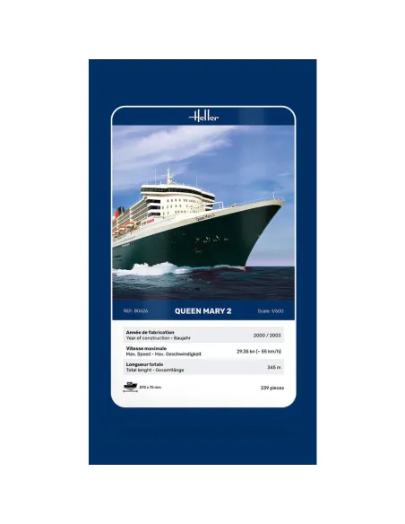 Maquette bateau Queen Mary 2 1:600 - Heller 80626