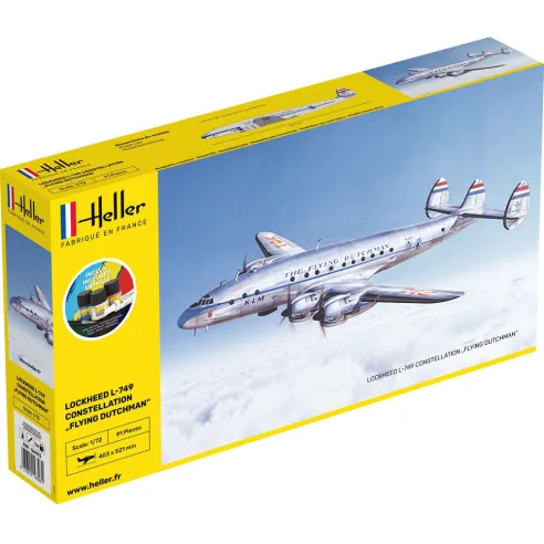 Maquette avion 749 Constellation 'Flying Dutchman' 1:72 - Starter Kit - Heller 56393