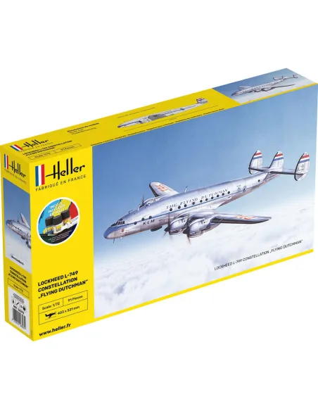 Maquette avion 749 Constellation 'Flying Dutchman' 1:72 - Starter Kit - Heller 56393