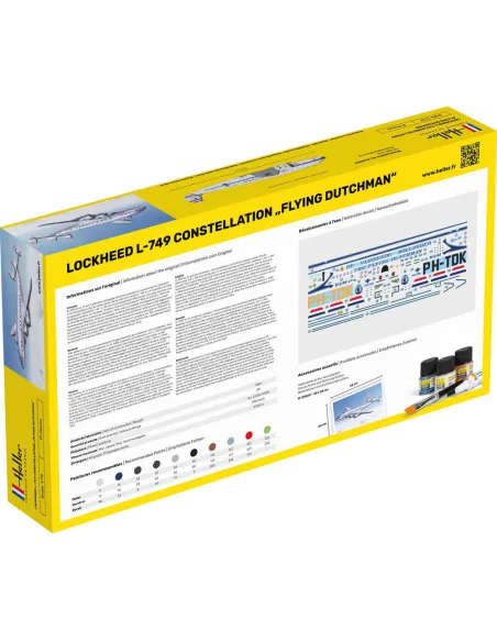 Maquette avion 749 Constellation 'Flying Dutchman' 1:72 - Starter Kit - Heller 56393