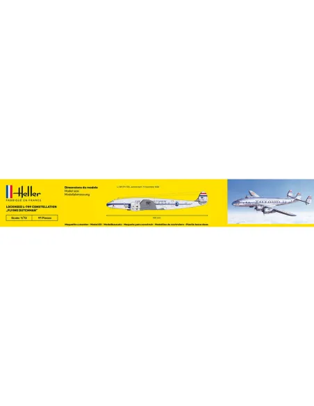 Maquette avion 749 Constellation 'Flying Dutchman' 1:72 - Starter Kit - Heller 56393