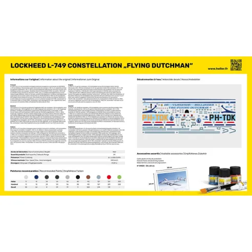 Maquette avion 749 Constellation 'Flying Dutchman' 1:72 - Heller 80393