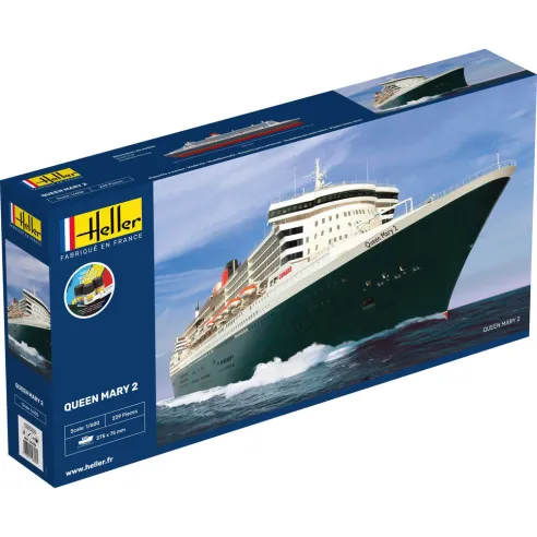 Maquette bateau Queen Mary 2 1:600 - Starter Kit - Heller 56626