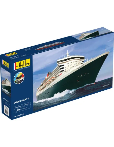 Maquette bateau Queen Mary 2 1:600 - Starter Kit - Heller 56626