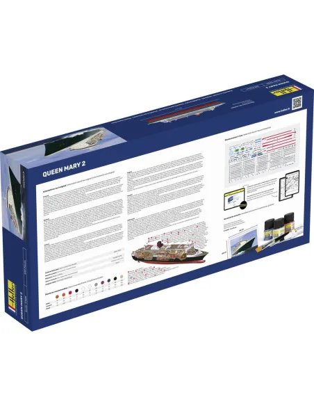 Maquette bateau Queen Mary 2 1:600 - Starter Kit - Heller 56626