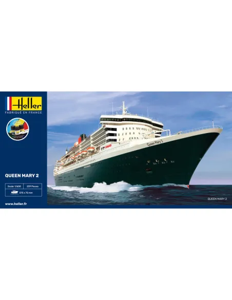 Maquette bateau Queen Mary 2 1:600 - Starter Kit - Heller 56626