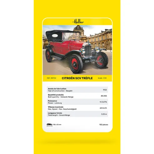 Maquette voiture Citroen Trefle 1:24 - Heller 80702