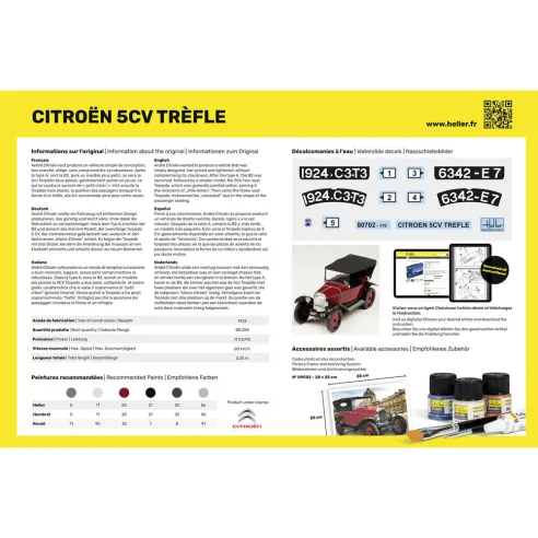 Maquette voiture Citroen Trefle 1:24 - Heller 80702