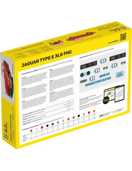 Maquette voiture Jaguar Type E 3L8 Fhc 1:24 - Heller 80709