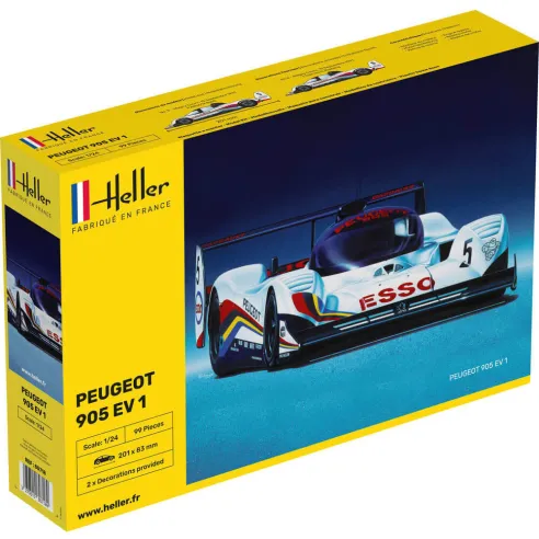 Maquette de voiture Peugeot 905 Ev 1 1:24 - Heller 80718