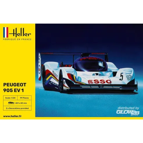 Maquette de voiture Peugeot 905 Ev 1 1:24 - Heller 80718