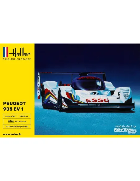 Maquette de voiture Peugeot 905 Ev 1 1:24 - Heller 80718