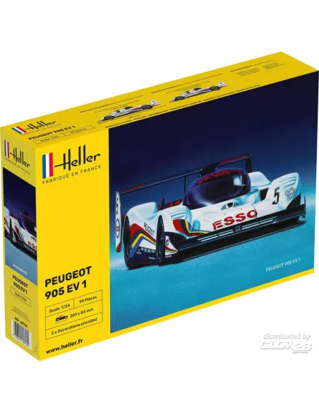 Maquette de voiture Peugeot 905 Ev 1 1:24 - Heller 80718