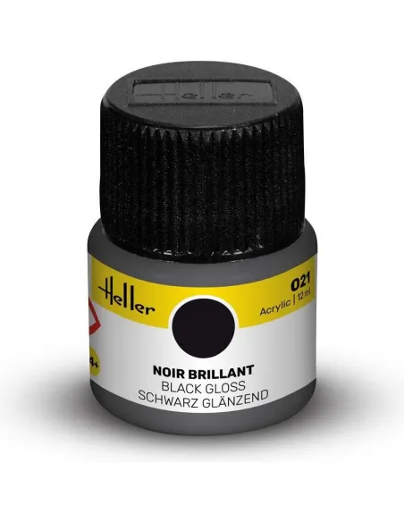 Peinture Acrylique 021 noir brillant 12ml - Heller 9021 Peinture Acrylique 021 noir brillant 12ml - Heller 9021