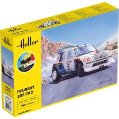 Maquette de voiture Peugeot 205 Ev 2 1/24 - Starter Kit - Heller 56716