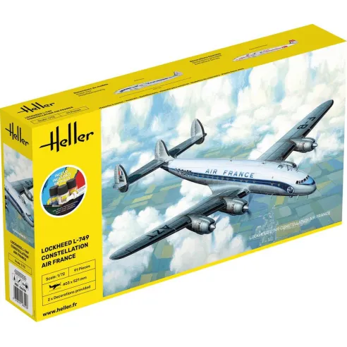 Maquette avion L-749 Constellation A.F. 1:72 - Starter Kit - Heller 56310