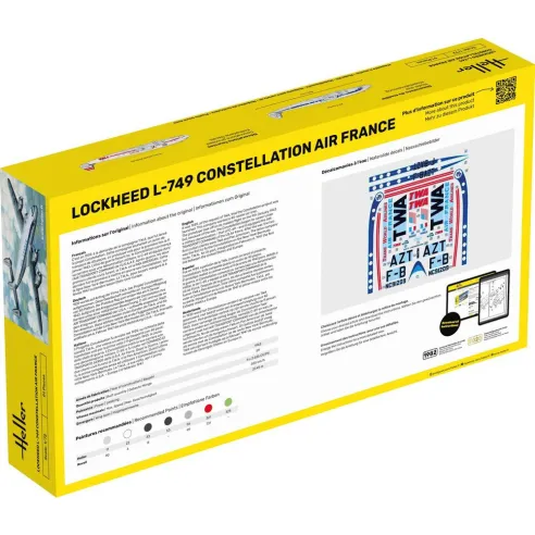 Maquette avion L-749 Constellation A.F. 1:72 - Starter Kit - Heller 56310