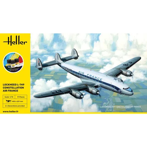 Maquette avion L-749 Constellation A.F. 1:72 - Starter Kit - Heller 56310