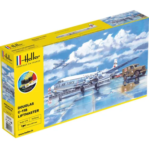 Maquette avion C-118 Liftmaster 1:72 - Starter Kit - Heller 56317