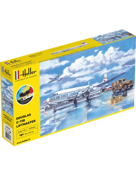 Maquette avion C-118 Liftmaster 1:72 - Starter Kit - Heller 56317