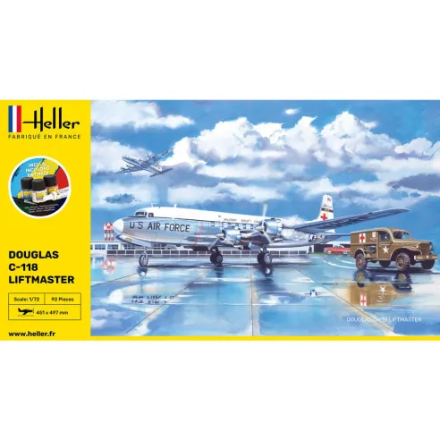 Maquette avion C-118 Liftmaster 1:72 - Starter Kit - Heller 56317