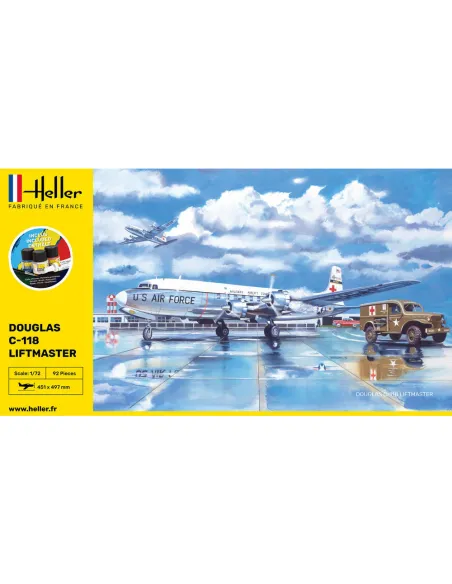 Maquette avion C-118 Liftmaster 1:72 - Starter Kit - Heller 56317