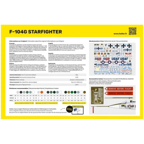 Maquette avion 104G Starfighter 1:48 - Heller 30520