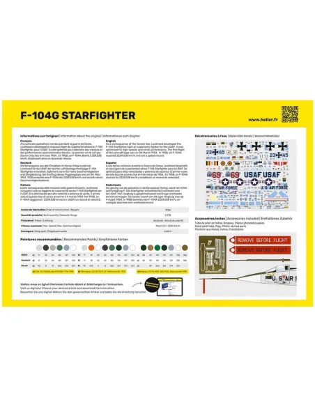 Maquette avion 104G Starfighter 1:48 - Heller 30520