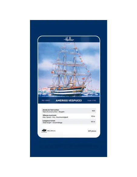 Maquette bateau Amerigo Vespucci 1:150 - Heller 80807