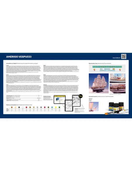Maquette bateau Amerigo Vespucci 1:150 - Heller 80807