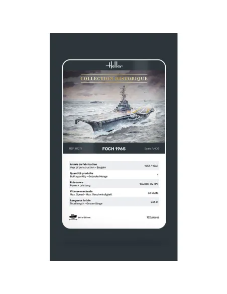 Maquette de bateau Foch 1:400 - Heller 81071 Maquette de bateau Foch 1:400 - Heller 81071