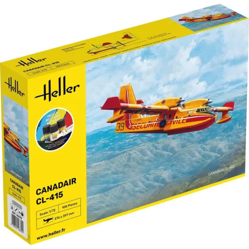 Maquette avion Canadair Cl 1:72 - Starter Kit - Heller 56370