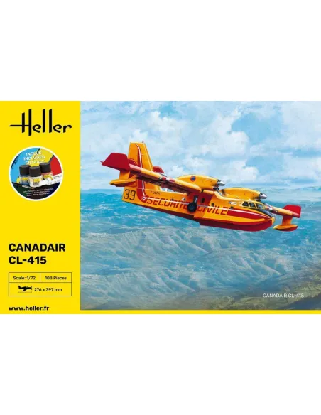 Maquette avion Canadair Cl 1:72 - Starter Kit - Heller 56370