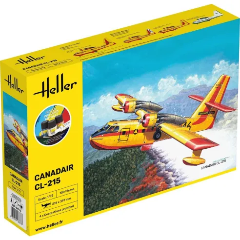 Maquette avion Canadair Cl 1:72 - Starter Kit - Heller 56373